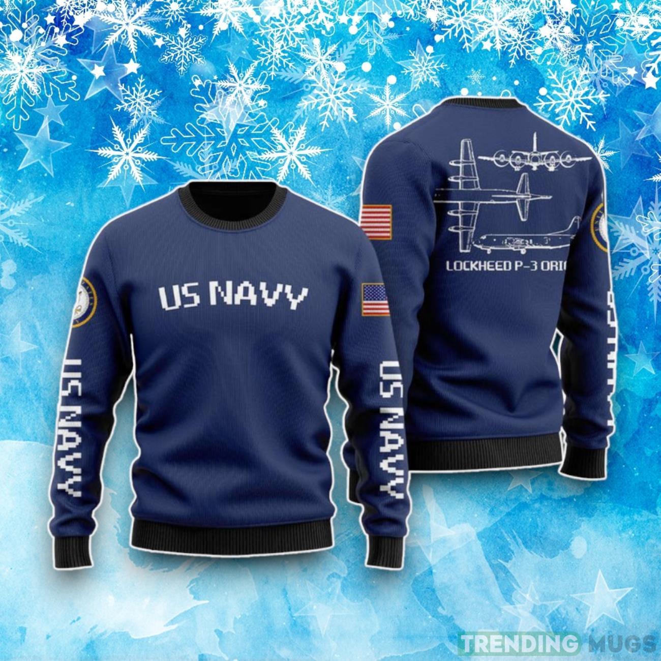 US Navy P-3 Orion Christmas Ugly Sweater Product Photo 1 US Navy P-3 Orion Christmas Ugly Sweater Product Photo 1