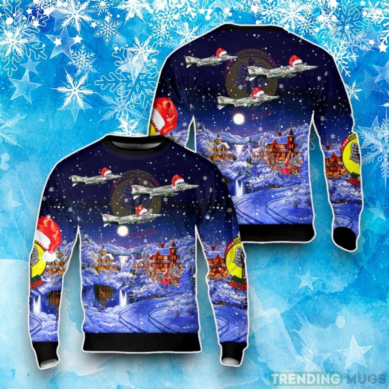 USMC F-4 Phantom II VMFA-235 Christmas Ugly Sweater Product Photo 1