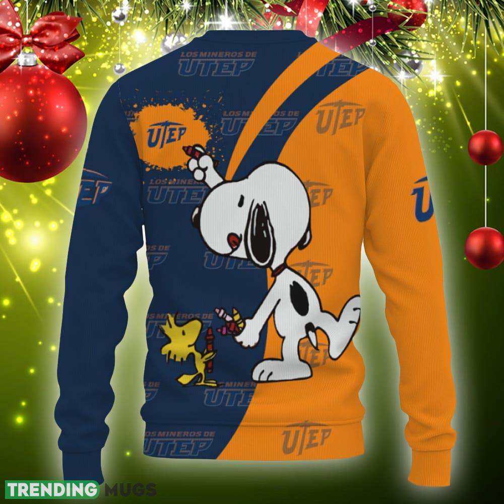 UTEP Miners Snoopy Cute Heart American Sports Team Ugly Xmas Sweater Gift Holidays 3D Sweater UTEP Miners Snoopy Cute Heart American Sports Team Ugly Xmas Sweater Gift Holidays 3D Sweater