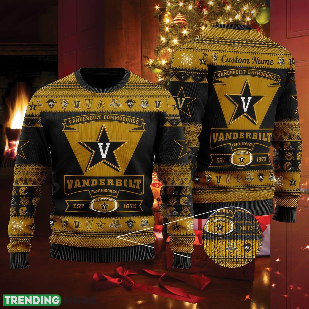 Vanderbilt Commodores Football Team Logo Knitted Christmas 3D Sweater Frosty Custom Name - Vanderbilt Commodores Football Team Logo Knitted Christmas 3D Sweater Frosty Custom Name Vanderbilt Commodores Football Team Logo Knitted Christmas 3D Sweater Frosty Custom Name - Vanderbilt Commodores Football Team Logo Knitted Christmas 3D Sweater Frosty Custom Name