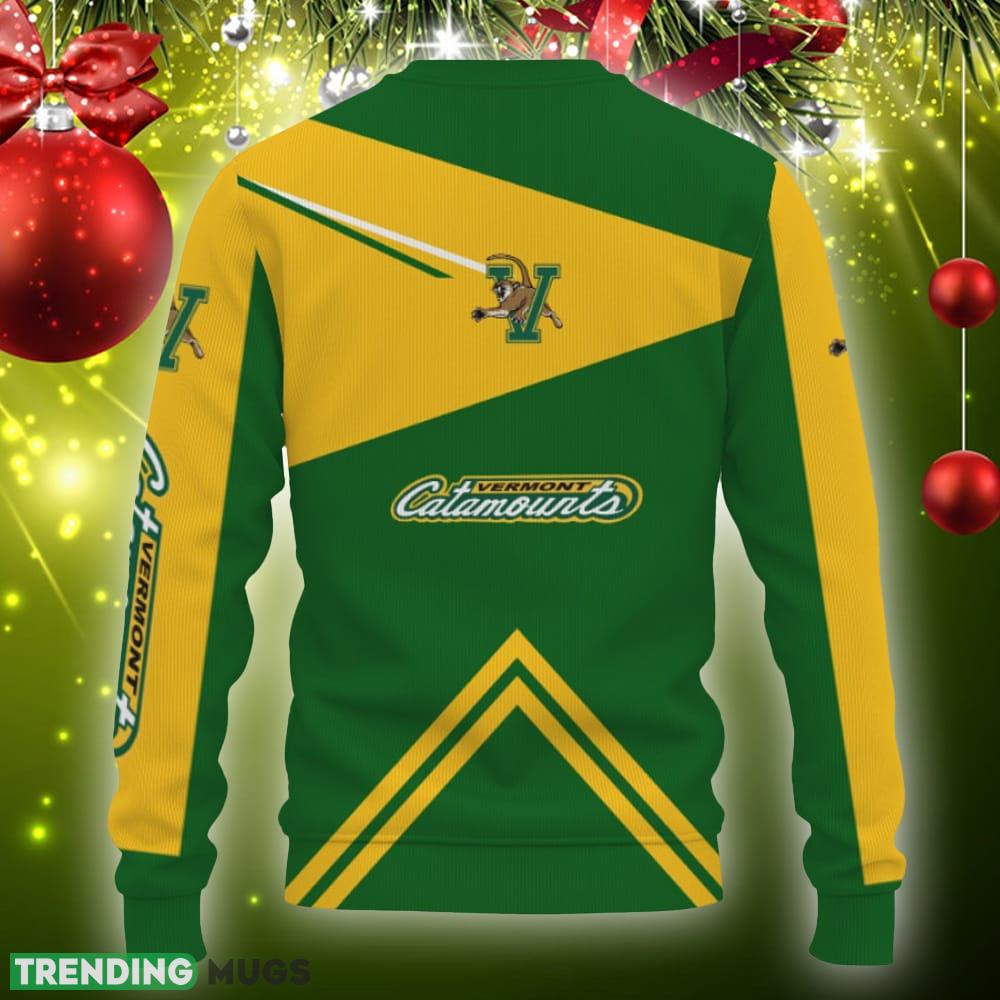 Vermont Catamounts Football American Team Champion Gift For Fan Knitted Christmas 3D Sweater 3D Sweater Vermont Catamounts Football American Team Champion Gift For Fan Knitted Christmas 3D Sweater 3D Sweater