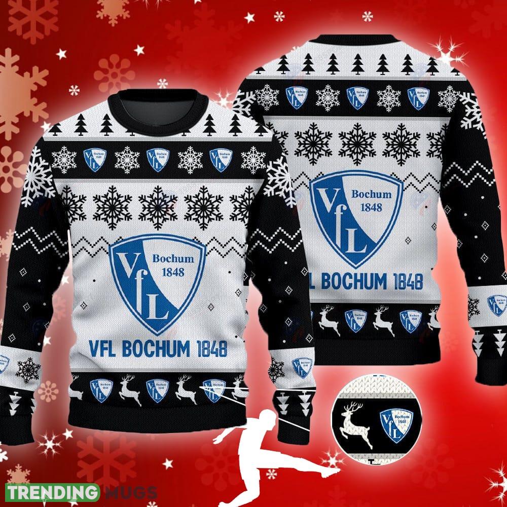 VfL Bochum Big Logo Ugly Christmas Tree Black 3D Sweater Gift For Fans - VfL Bochum Big Logo Ugly Snowflakes Reindeer Black 3D Sweater Gift For Fans VfL Bochum Big Logo Ugly Christmas Tree Black 3D Sweater Gift For Fans - VfL Bochum Big Logo Ugly Snowflakes Reindeer Black 3D Sweater Gift For Fans