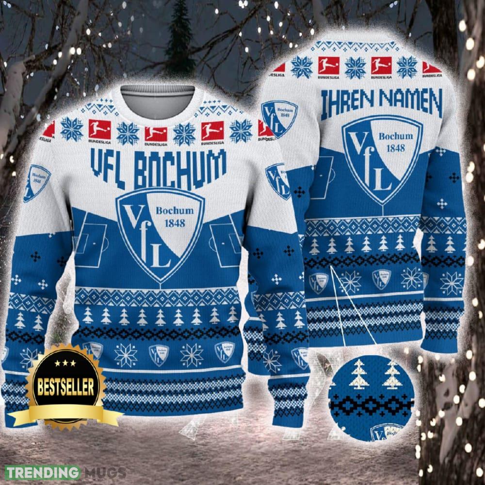 VfL Bochum Ugly Christmas Sweater Logo Custom Name Gift Fans - VfL Bochum Ugly Christmas Sweater Logo Custom Name Gift Fans VfL Bochum Ugly Christmas Sweater Logo Custom Name Gift Fans - VfL Bochum Ugly Christmas Sweater Logo Custom Name Gift Fans
