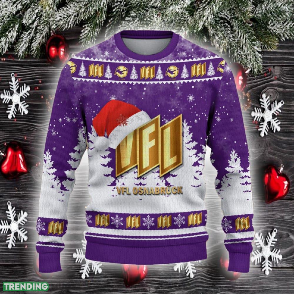 VfL Osnabruck Ugly Christmas Sweater Santa Hat Logo Trending Christmas Gift For Fans - VfL Osnabruck Ugly Christmas Sweater_2 VfL Osnabruck Ugly Christmas Sweater Santa Hat Logo Trending Christmas Gift For Fans - VfL Osnabruck Ugly Christmas Sweater_2