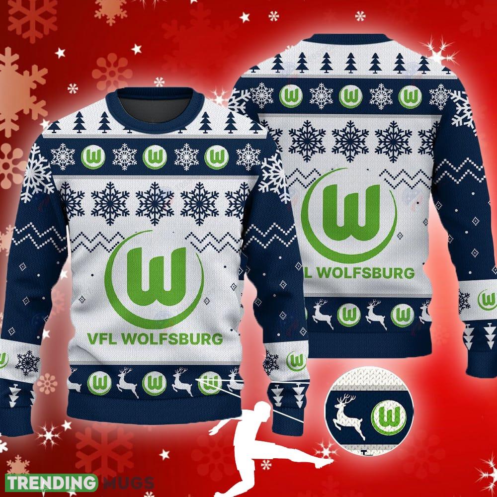VfL Wolfsburg Big Logo Ugly Christmas Tree Navy Sweater For Men And Women - VfL Wolfsburg Big Logo Ugly Snowflakes Reindeer Navy Sweater For Men And Women VfL Wolfsburg Big Logo Ugly Christmas Tree Navy Sweater For Men And Women - VfL Wolfsburg Big Logo Ugly Snowflakes Reindeer Navy Sweater For Men And Women