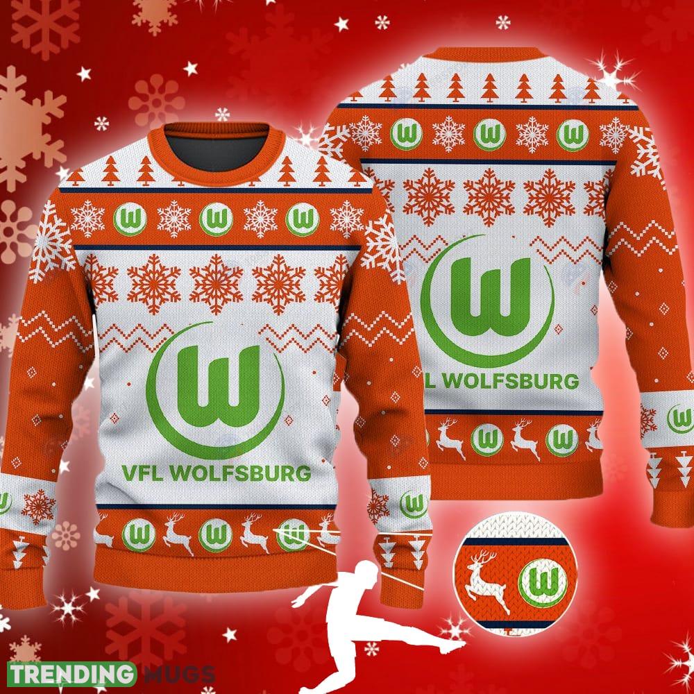 VfL Wolfsburg Big Logo Ugly Snowflakes Reindeer Orange Sweater For Men And Women - VfL Wolfsburg Big Logo Ugly Snowflakes Reindeer Orange Sweater For Men And Women VfL Wolfsburg Big Logo Ugly Snowflakes Reindeer Orange Sweater For Men And Women - VfL Wolfsburg Big Logo Ugly Snowflakes Reindeer Orange Sweater For Men And Women