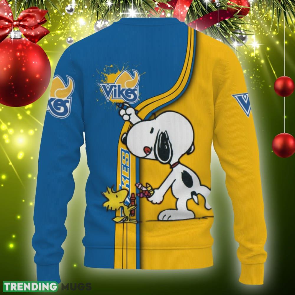 Victoria Vikes Snoopy Sports Football Knitted Xmas Sweater Gift Holidays 3D Sweater Victoria Vikes Snoopy Sports Football Knitted Xmas Sweater Gift Holidays 3D Sweater