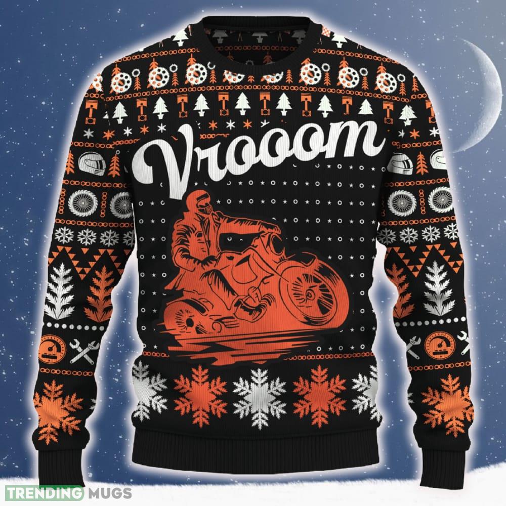Vrooom Cruiser Motorcycle Christmas Tree AOP Sweater Motorcross Special Gift For Men And Women - Vrooom Cruiser Motorcycle Ugly Christmas Sweater_ 1 Vrooom Cruiser Motorcycle Christmas Tree AOP Sweater Motorcross Special Gift For Men And Women - Vrooom Cruiser Motorcycle Ugly Christmas Sweater_ 1