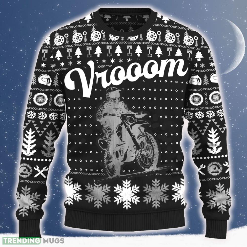 Vrooom Dual Sport Christmas Tree AOP Sweater Motorcross Special Gift For Men And Women - Vrooom Dual Sport Christmas Sweater_ 1 Vrooom Dual Sport Christmas Tree AOP Sweater Motorcross Special Gift For Men And Women - Vrooom Dual Sport Christmas Sweater_ 1