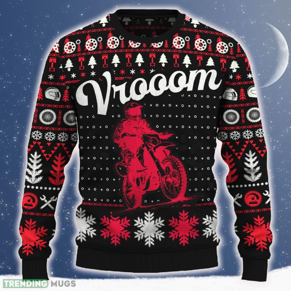Vrooom Dual Sport Sweater Woven Motorcross Gift Fans For Men And Women Christmas Holidays - Vrooom Dual Sport Christmas Sweater_ 1 Vrooom Dual Sport Sweater Woven Motorcross Gift Fans For Men And Women Christmas Holidays - Vrooom Dual Sport Christmas Sweater_ 1