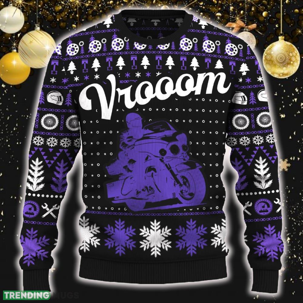 Vrooom Electra Glide Ugly Christmas Sweater New Pattern Motorcross Holidays Gift Fans - Vrooom Electra Glide Ugly Christmas Sweater_ 1 Vrooom Electra Glide Ugly Christmas Sweater New Pattern Motorcross Holidays Gift Fans - Vrooom Electra Glide Ugly Christmas Sweater_ 1