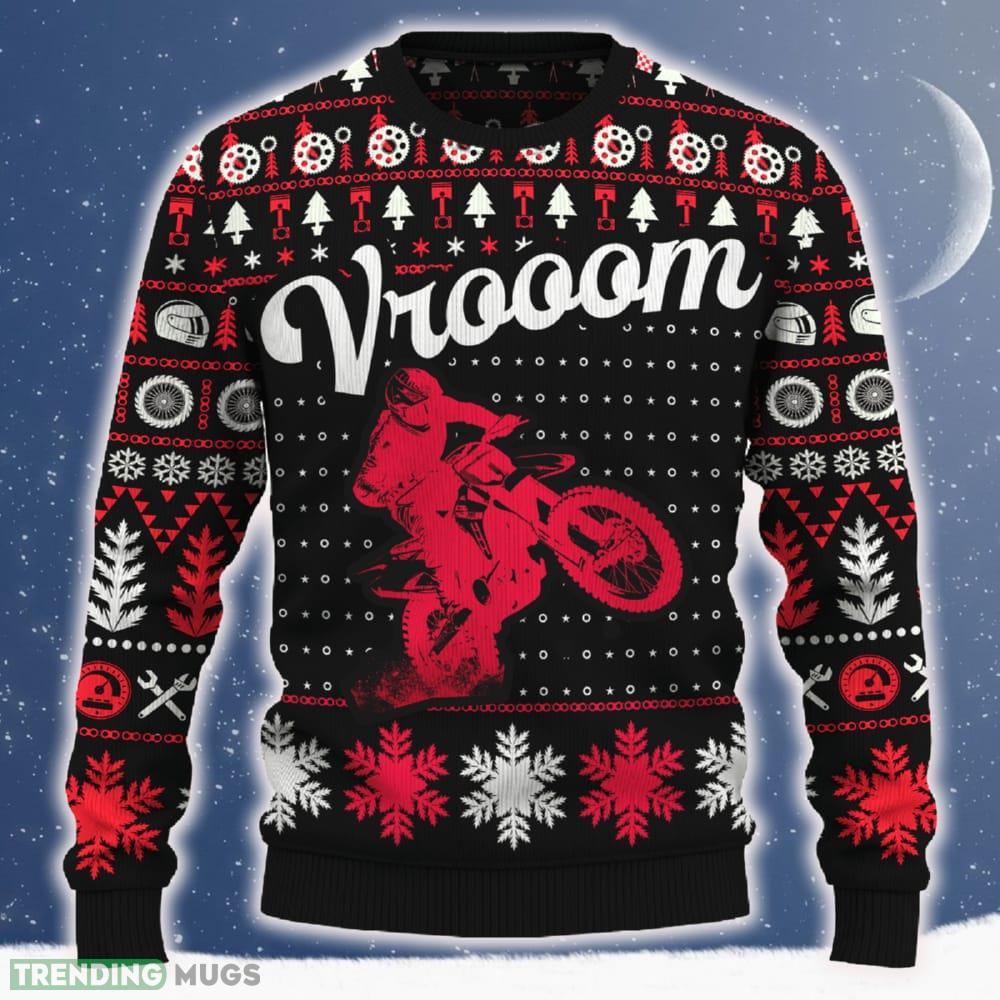 Vrooom FS 450 Sweater Stitch Motorcross Gift Fans For Men And Women Christmas Holidays - Vrooom FS 450 Ugly Christmas Sweater_ 1 Vrooom FS 450 Sweater Stitch Motorcross Gift Fans For Men And Women Christmas Holidays - Vrooom FS 450 Ugly Christmas Sweater_ 1
