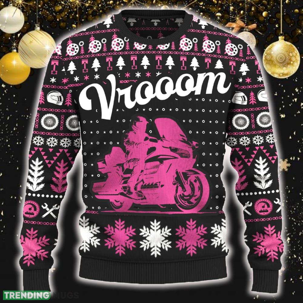 Vrooom Gold Wing Motorcross Ugly Xmas 3D Sweater New Gift Holidays - Vrooom Gold Wing Christmas Sweater_ 1 Vrooom Gold Wing Motorcross Ugly Xmas 3D Sweater New Gift Holidays - Vrooom Gold Wing Christmas Sweater_ 1
