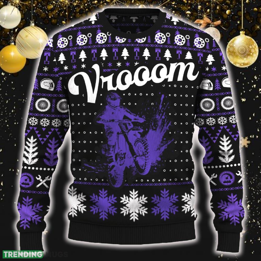 Vrooom KX100 Apparel Ugly Christmas Sweater New Pattern Motorcross Holidays Gift Fans - Vrooom KX100 Ugly Christmas Sweater_ 1 Vrooom KX100 Apparel Ugly Christmas Sweater New Pattern Motorcross Holidays Gift Fans - Vrooom KX100 Ugly Christmas Sweater_ 1