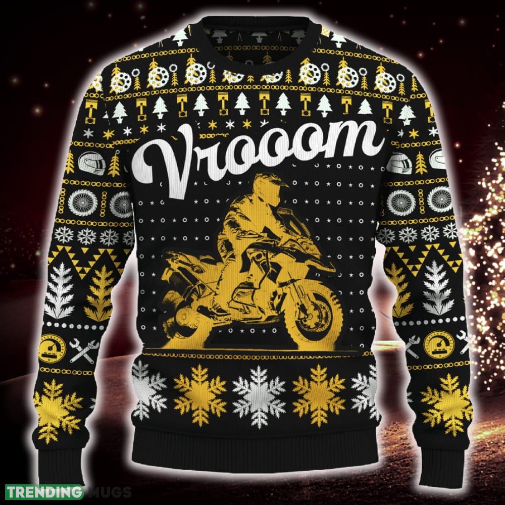 Vrooom Motorrad R 1250 GS Adventure Motorcross Snowflakes Ugly Christmas 3D Sweater Gift For Men And Women - Vrooom Motorrad R 1250 GS Adventure Christmas Sweater_ 1 Vrooom Motorrad R 1250 GS Adventure Motorcross Snowflakes Ugly Christmas 3D Sweater Gift For Men And Women - Vrooom Motorrad R 1250 GS Adventure Christmas Sweater_ 1
