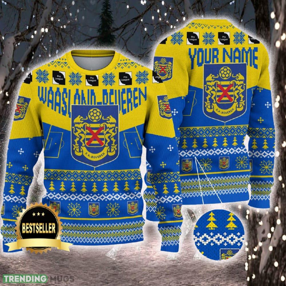 Waasland-Beveren Ugly Christmas Sweater Logo Custom Name Gift Fans - Waasland-Beveren Ugly Christmas Sweater Logo Custom Name Gift Fans Waasland-Beveren Ugly Christmas Sweater Logo Custom Name Gift Fans - Waasland-Beveren Ugly Christmas Sweater Logo Custom Name Gift Fans
