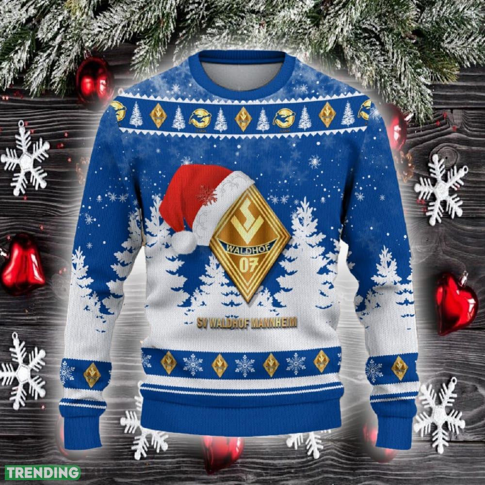 Waldhof Mannheim Ugly Christmas Sweater Santa Hat Logo Trending Christmas Gift For Fans - Waldhof Mannheim Ugly Christmas Sweater_2 Waldhof Mannheim Ugly Christmas Sweater Santa Hat Logo Trending Christmas Gift For Fans - Waldhof Mannheim Ugly Christmas Sweater_2