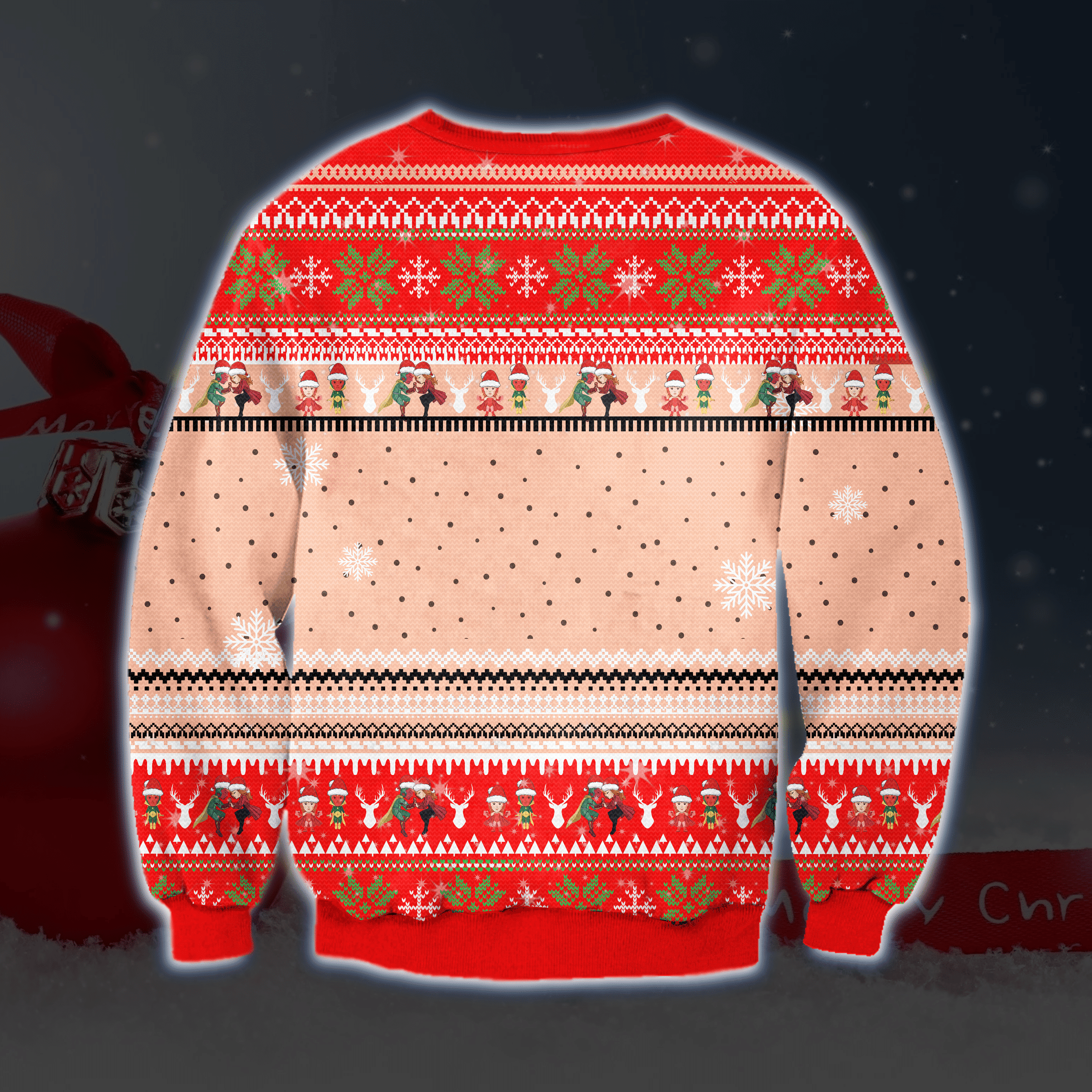 Wandavision Ugly Christmas Sweater Perfect Holiday Gift 3D Sweater Wandavision Ugly Christmas Sweater Perfect Holiday Gift 3D Sweater
