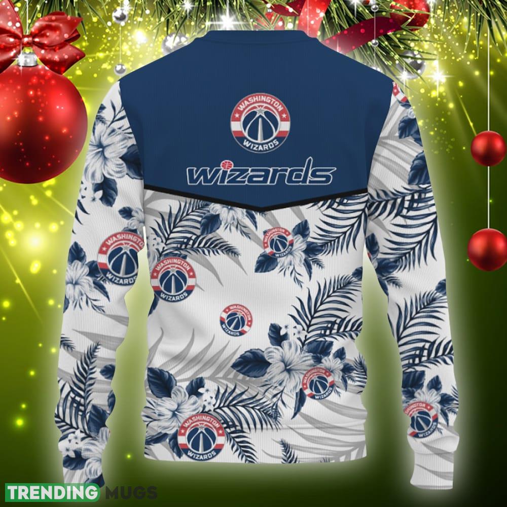 Washington Wizards Tropical Patterns Ugly Xmas Sweater AOP Gift Holidays 3D Sweater Washington Wizards Tropical Patterns Ugly Xmas Sweater AOP Gift Holidays 3D Sweater