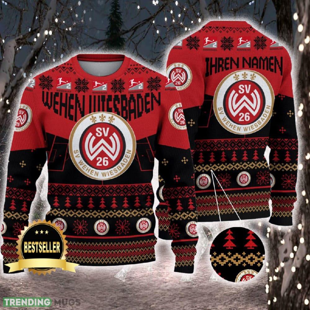 Wehen Wiesbaden Ugly Christmas Sweater Logo Custom Name Gift Fans - Wehen Wiesbaden Ugly Christmas Sweater Logo Custom Name Gift Fans Wehen Wiesbaden Ugly Christmas Sweater Logo Custom Name Gift Fans - Wehen Wiesbaden Ugly Christmas Sweater Logo Custom Name Gift Fans