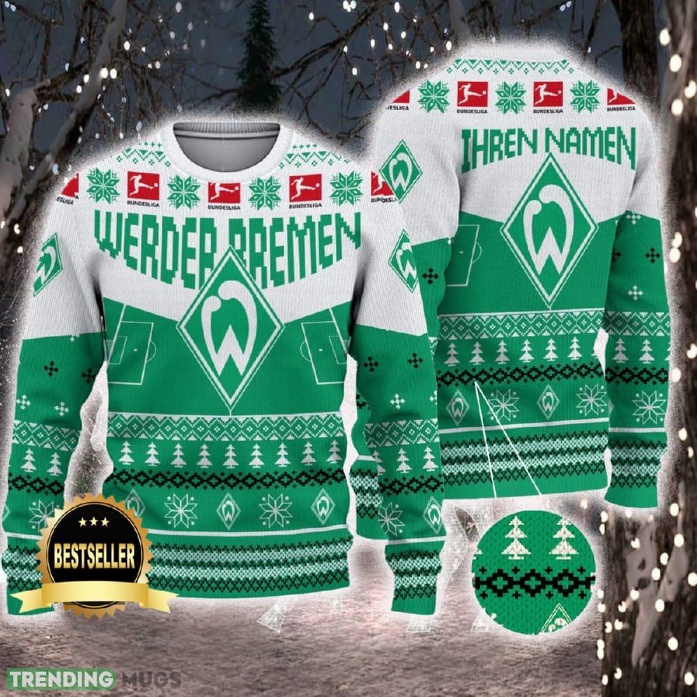 Werder Bremen Ugly Christmas Sweater Logo Custom Name Gift Fans - Werder Bremen Ugly Christmas Sweater Logo Custom Name Gift Fans Werder Bremen Ugly Christmas Sweater Logo Custom Name Gift Fans - Werder Bremen Ugly Christmas Sweater Logo Custom Name Gift Fans