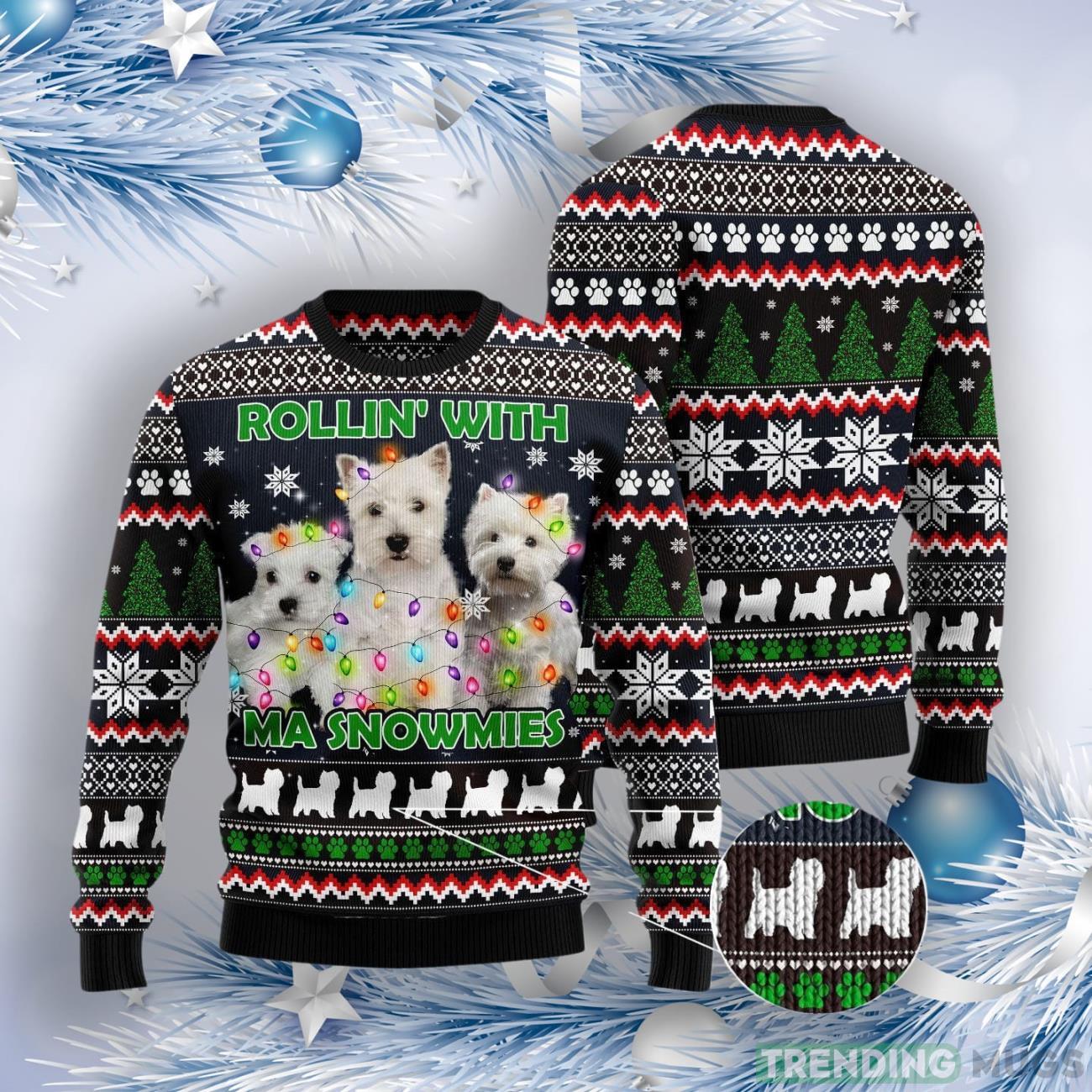 West Highland White Snowmies Ugly Christmas Sweater 3D Sweater West Highland White Snowmies Ugly Christmas Sweater 3D Sweater