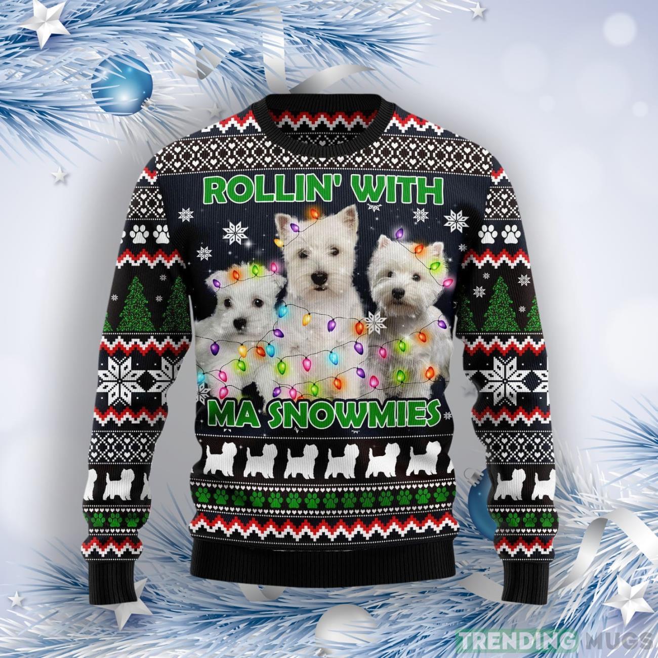 West Highland White Snowmies Ugly Christmas Sweater Product Photo 1 West Highland White Snowmies Ugly Christmas Sweater Product Photo 1