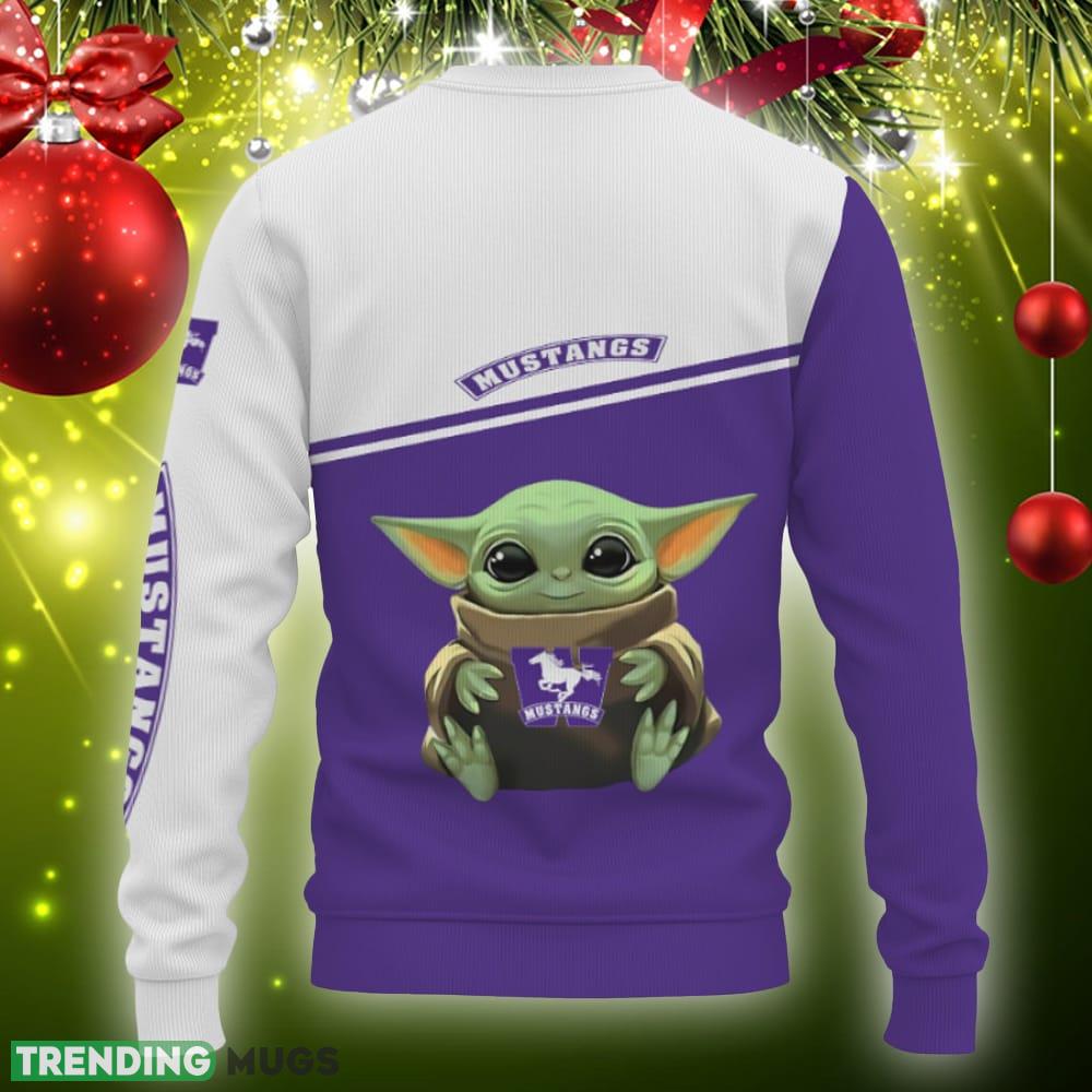 Western Ontario Mustangs American Sports Team Baby Yoda Cute Ugly Xmas Sweater Gift Holidays 3D Sweater Western Ontario Mustangs American Sports Team Baby Yoda Cute Ugly Xmas Sweater Gift Holidays 3D Sweater