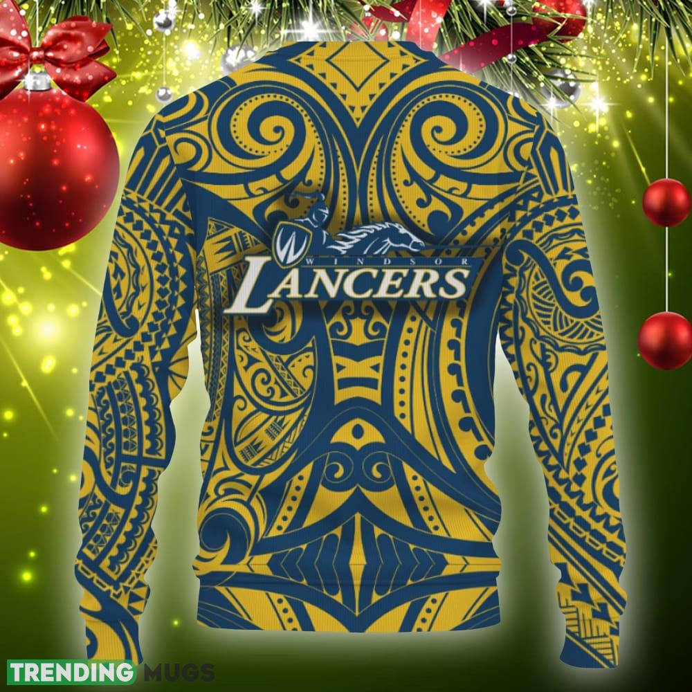 Windsor Lancers Polynesian Tattoo Mix Team Knitted Christmas 3D Sweater Gift Holidays 3D Sweater Windsor Lancers Polynesian Tattoo Mix Team Knitted Christmas 3D Sweater Gift Holidays 3D Sweater
