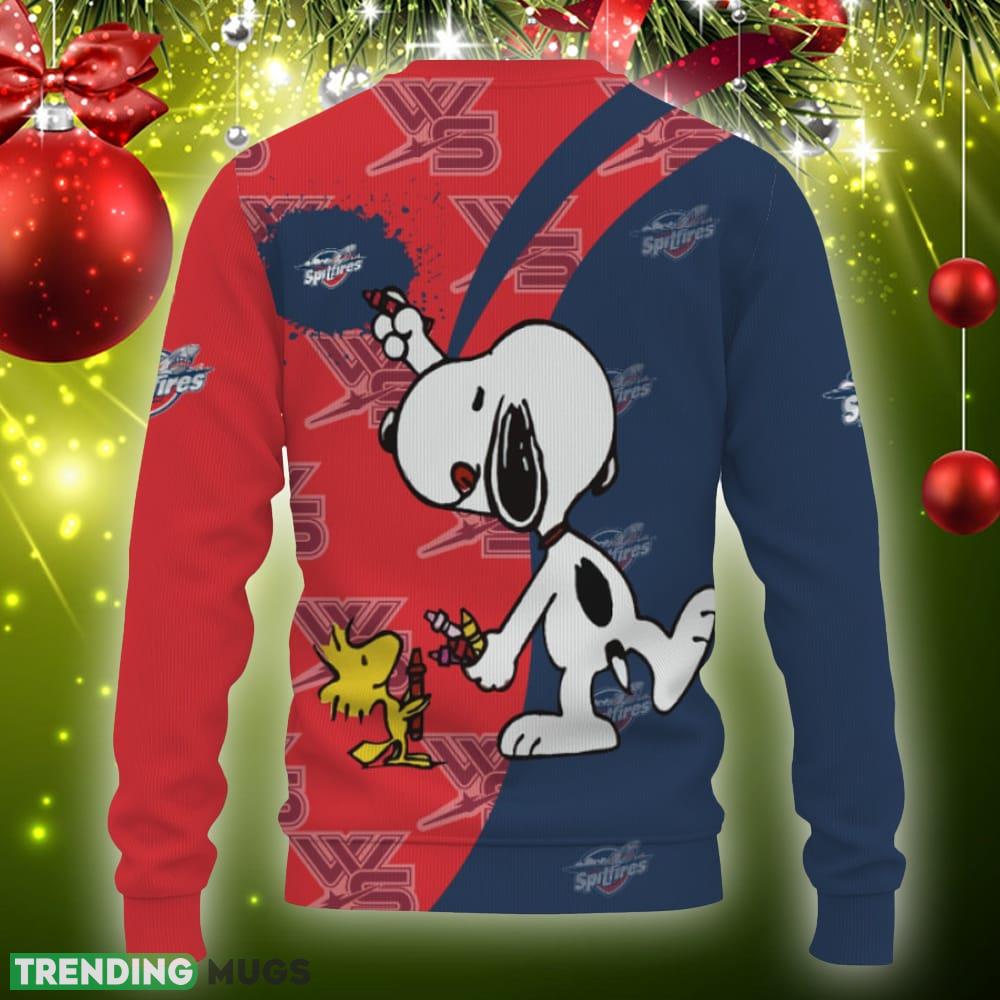 Windsor Spitfires Snoopy Cute Heart American Sports Team Ugly Xmas Sweater AOP Gift Holidays 3D Sweater Windsor Spitfires Snoopy Cute Heart American Sports Team Ugly Xmas Sweater AOP Gift Holidays 3D Sweater