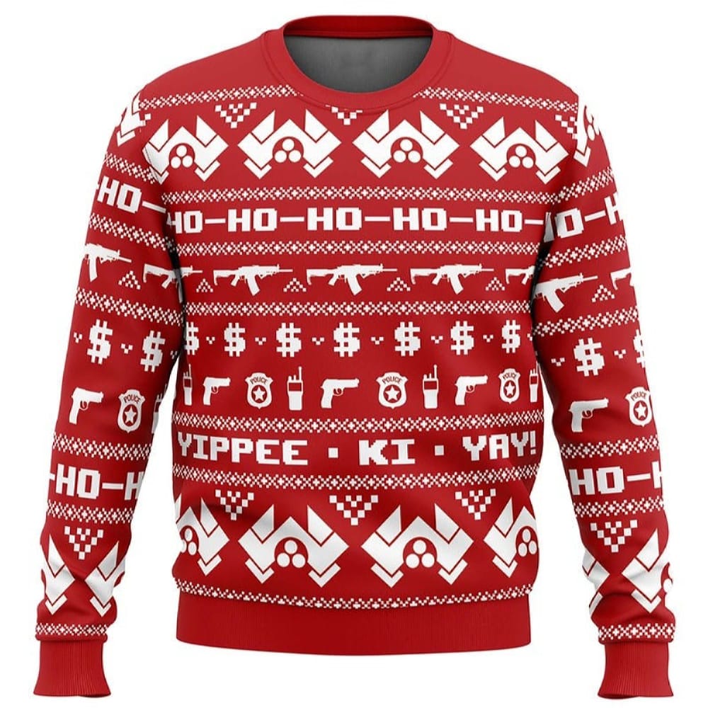 Winter Ho Ho Ho Yippee Ki Yay Red Pattern Xmas Christmas Gift For Men Women 80 Movie Shirt 3D Sweater - 231123-074214 Winter Ho Ho Ho Yippee Ki Yay Red Pattern Xmas Christmas Gift For Men Women 80 Movie Shirt 3D Sweater - 231123-074214