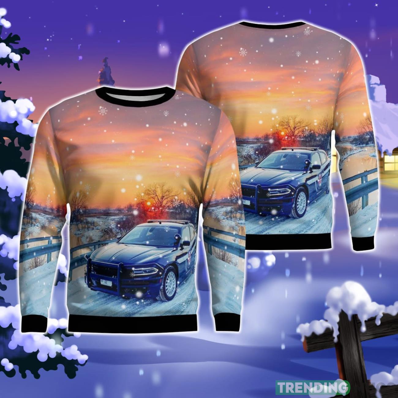 Wisconsin State Patrol Christmas Ugly Sweater Product Photo 1 Wisconsin State Patrol Christmas Ugly Sweater Product Photo 1