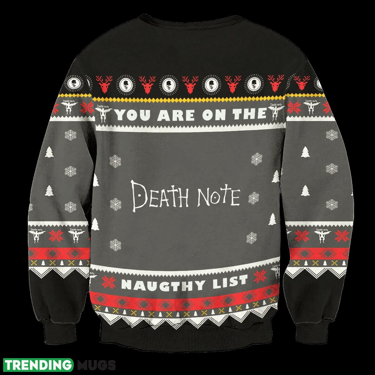 Yagami Naughty List Ugly Christmas Sweater Perfect Holiday Gift 3D Sweater Yagami Naughty List Ugly Christmas Sweater Perfect Holiday Gift 3D Sweater