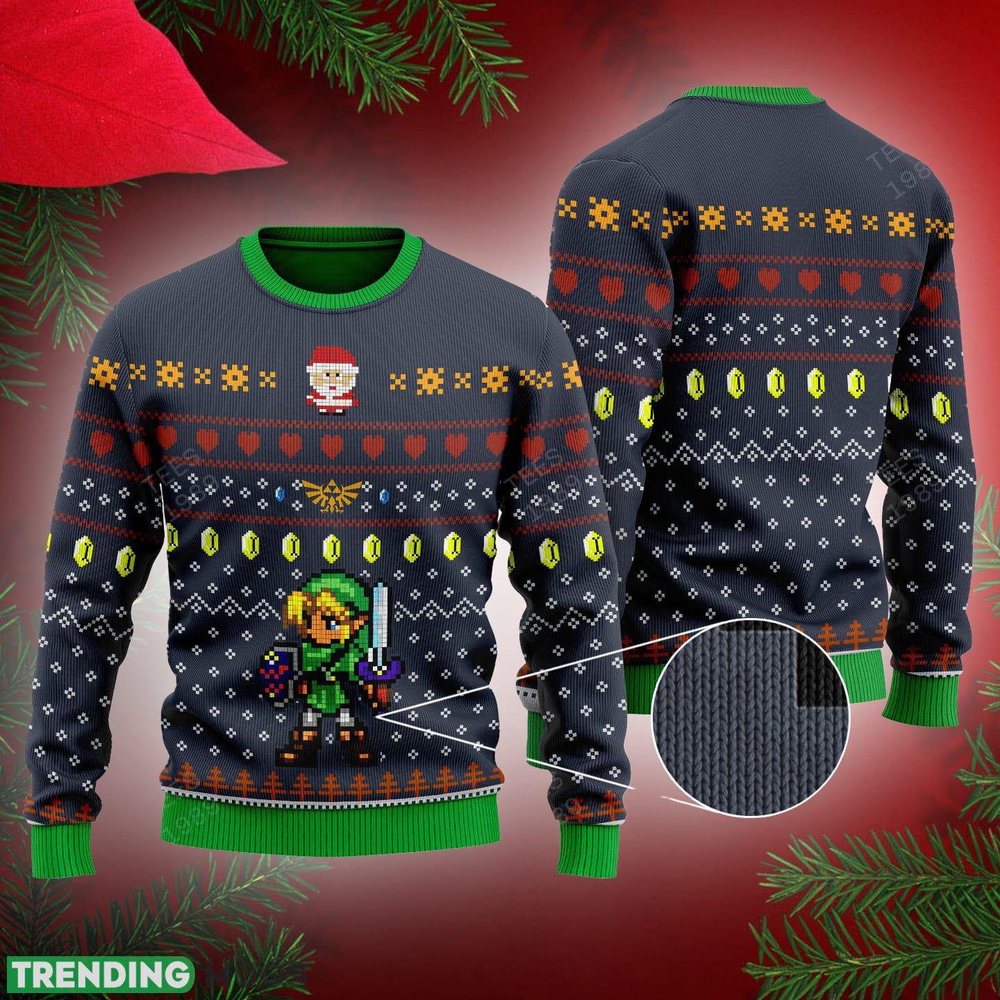 Zelda Santa Link Premium Ugly Christmas 3D Sweater Gift Holidays - Zelda Santa Link Premium Ugly Christmas 3D Sweater Gift Holidays Zelda Santa Link Premium Ugly Christmas 3D Sweater Gift Holidays - Zelda Santa Link Premium Ugly Christmas 3D Sweater Gift Holidays