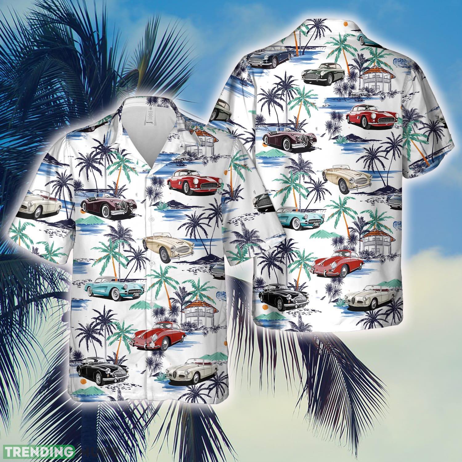 1950s Sport Cars Hawaiian Shirt - 1950s Sport Cars Hawaiian Shirt
