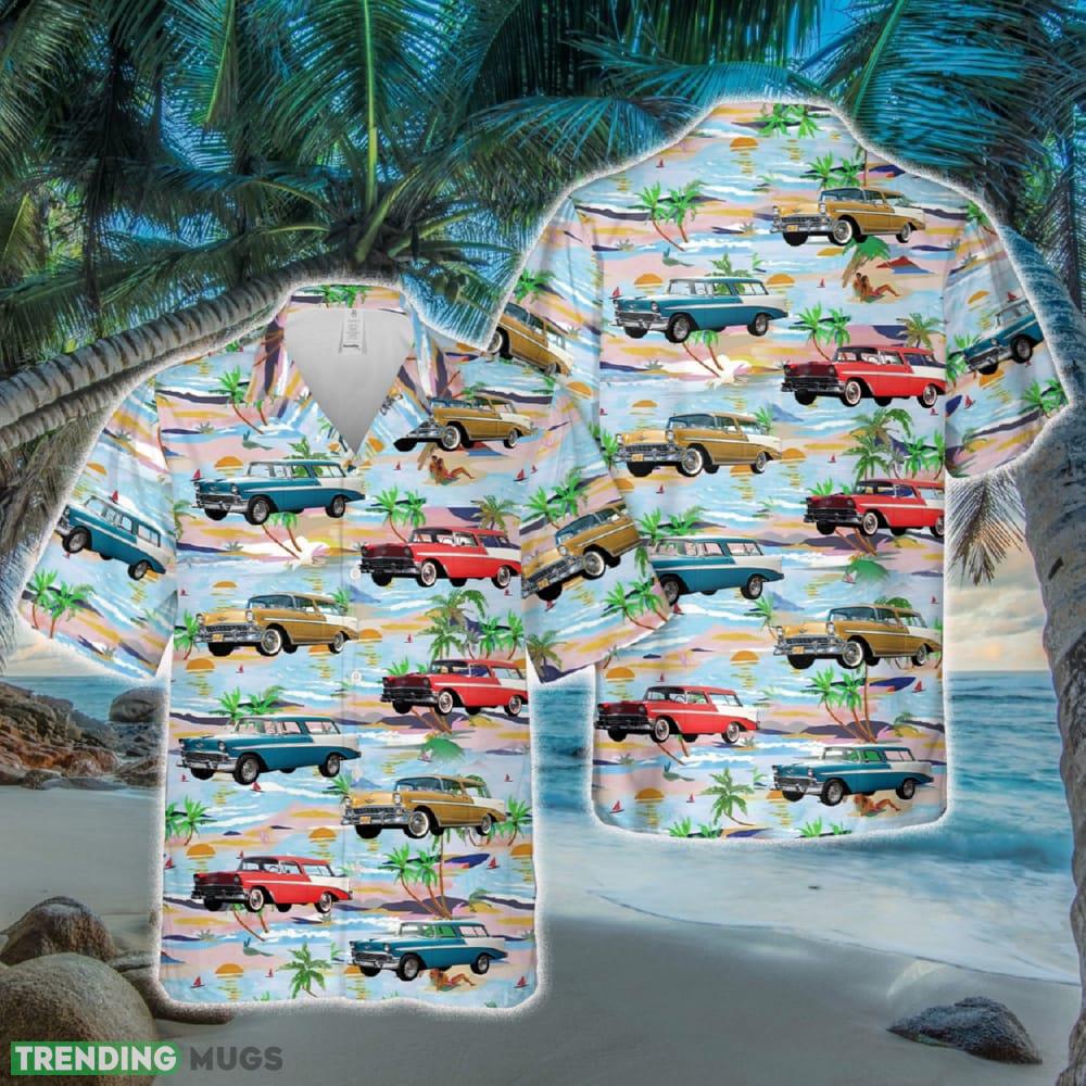 1956 Chevrolet Bel Air Nomad Hawaiian Shirt - 1956 Chevrolet Bel Air Nomad Hawaiian Shirt