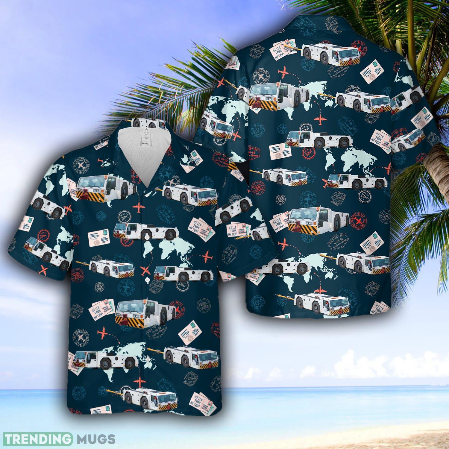 Aircraft Tow Tractor Hawaiian Shirt - Aircraft Tow Tractor Hawaiian Shirt