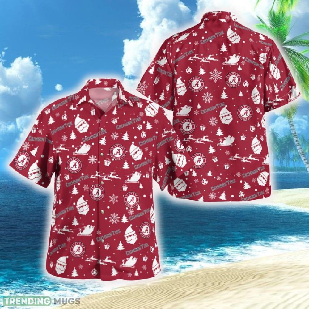 Alabama Crimson Tide Christmas Hawaiian Shirt Beach Gift Fans For Men And Women - Alabama Crimson Tide Christmas Pattern Button Shirt_1 Alabama Crimson Tide Christmas Hawaiian Shirt Beach Gift Fans For Men And Women - Alabama Crimson Tide Christmas Pattern Button Shirt_1
