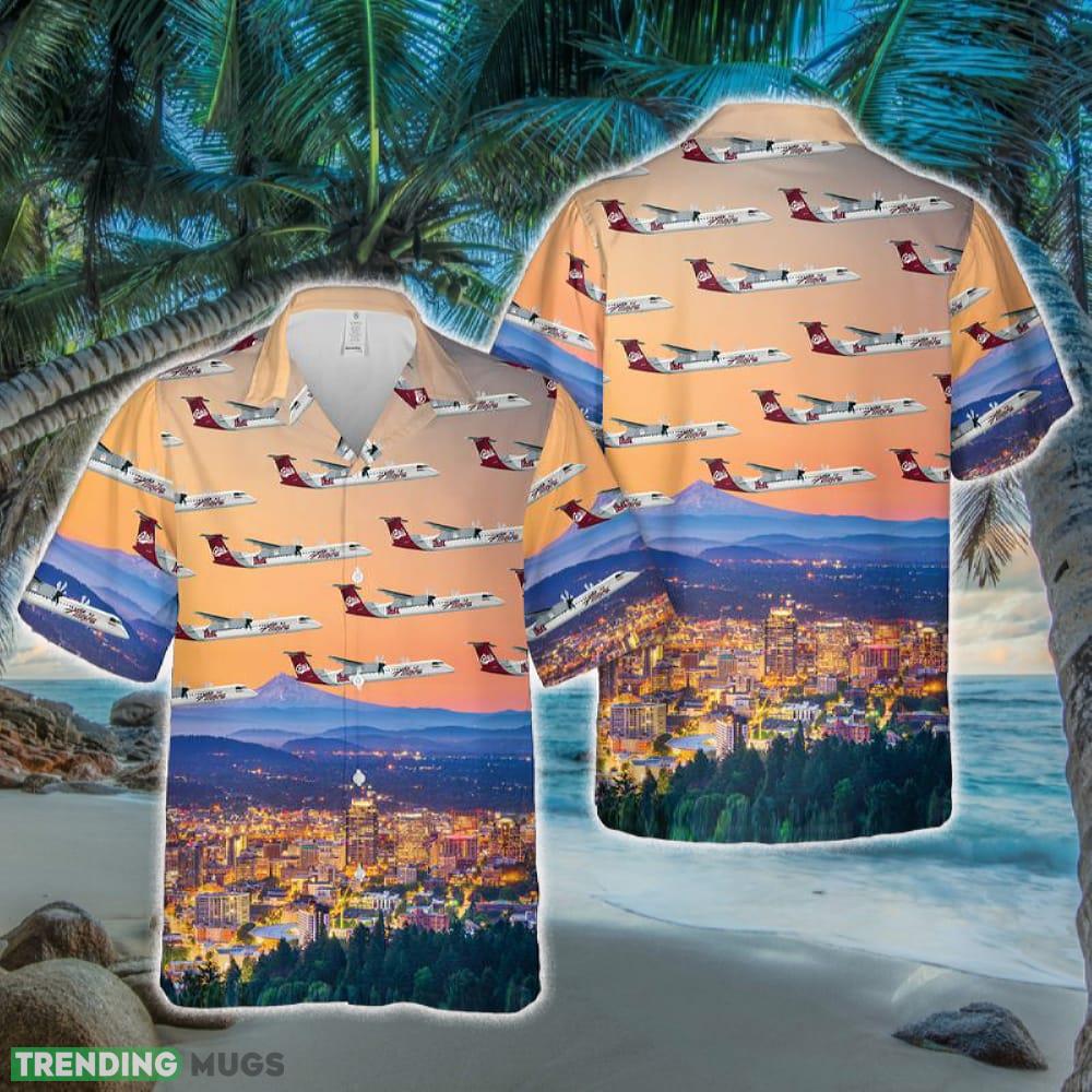 Alaska Airlines Q400 UM Hawaiian Shirt - Alaska Airlines Q400 UM Hawaiian Shirt