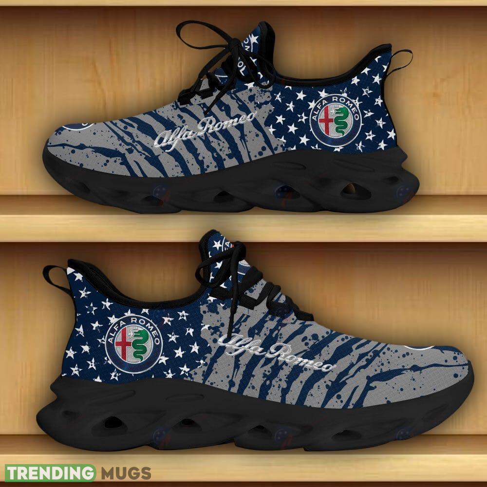 Alfa Romeo Car And Motorcycle Racing Running Sneaker Navy Max Soul Shoes Gift For Fans Max Soul Alfa Romeo Car And Motorcycle Racing Running Sneaker Navy Max Soul Shoes Gift For Fans Max Soul