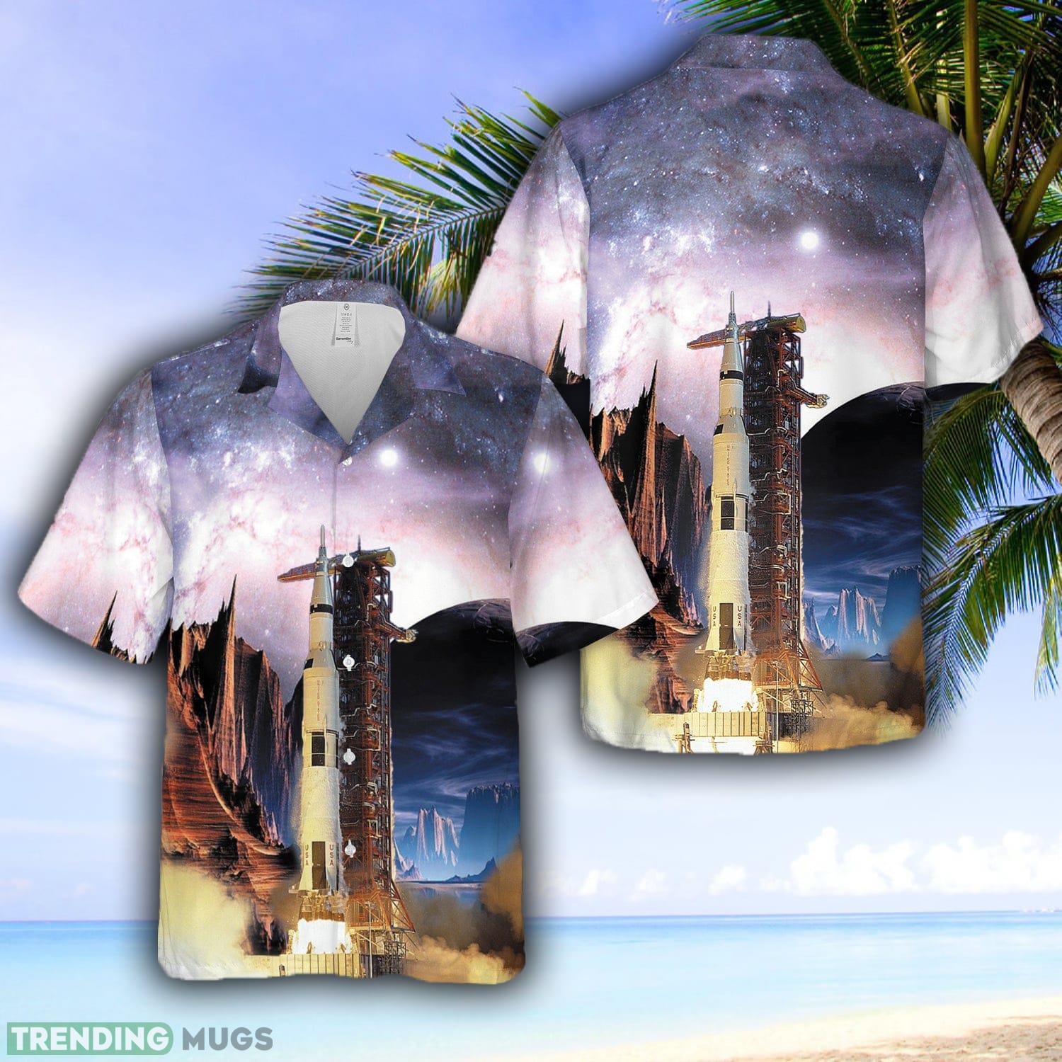 Apollo 11 Saturn V rocket Hawaiian Shirt - Apollo 11 Saturn V rocket Hawaiian Shirt Apollo 11 Saturn V rocket Hawaiian Shirt - Apollo 11 Saturn V rocket Hawaiian Shirt