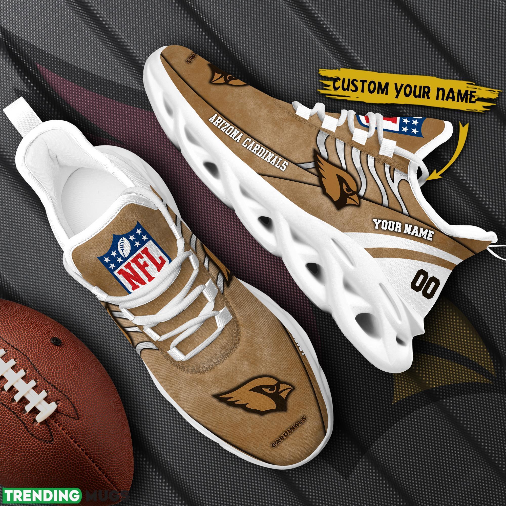 Arizona Cardinals NFL Brown Veterans Max Soul Shoes Custom Number And Name Sneakers Light Shirt Arizona Cardinals NFL Brown Veterans Max Soul Shoes Custom Number And Name Sneakers Light Shirt
