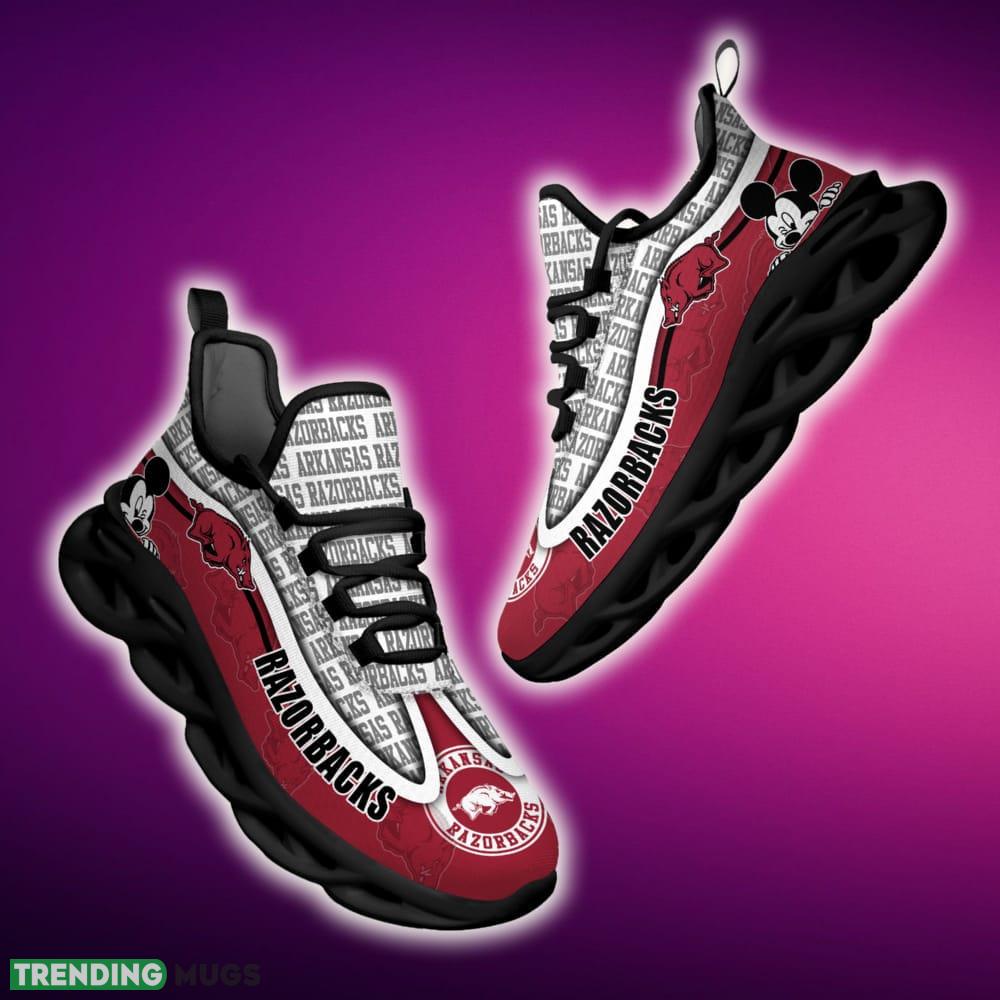 Arkansas Razorbacks Black And White Clunky Sneaker NCAA Teams For Fans Running Sports Shoes New Men And Women - Arkansas Razorbacks Black And White Clunky Sneakers For Fans This Season, Custom Sport Shoes_1