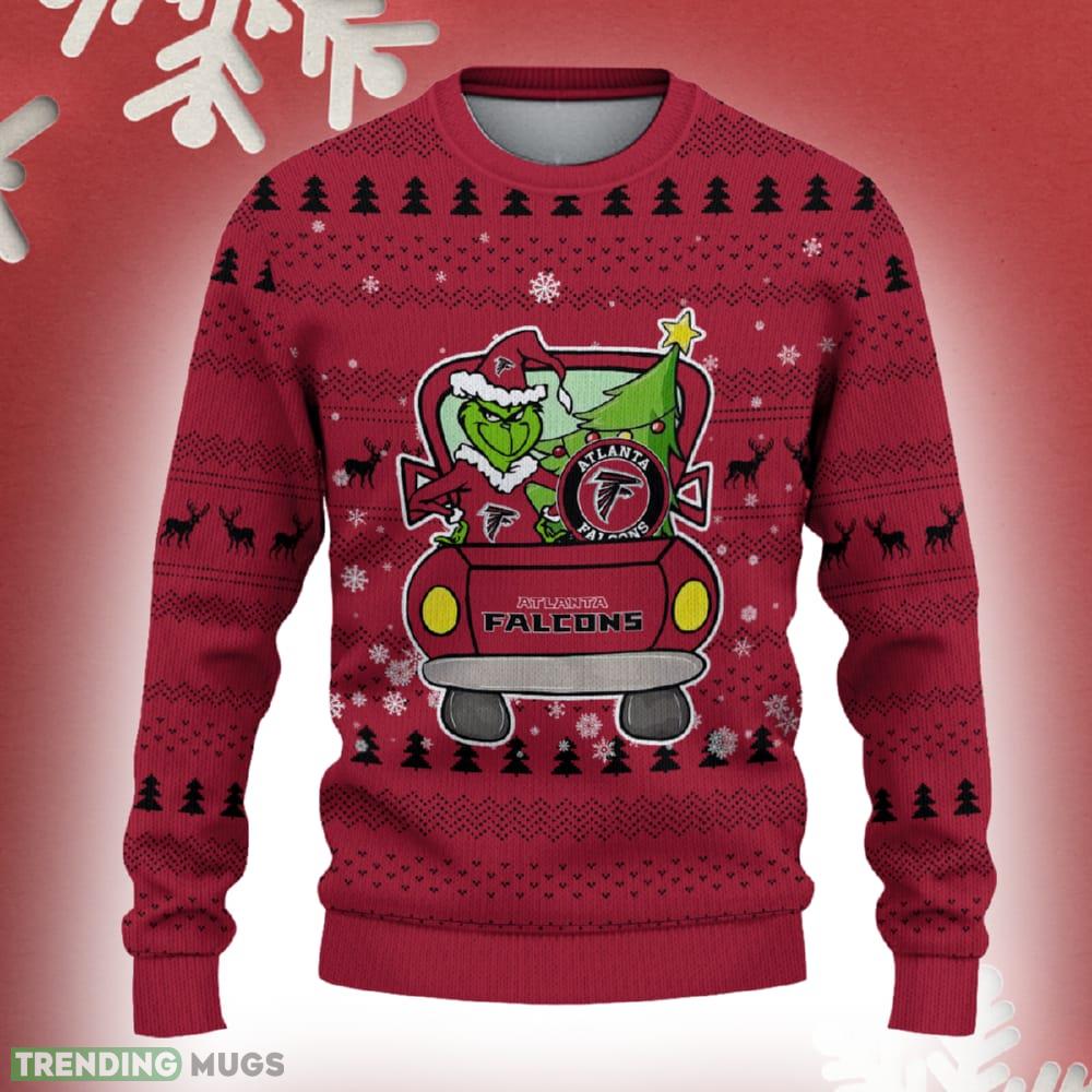 Atlanta Falcons Christmas Sweater Grinch Driving Funny Gift Fans - Atlanta Falcons Christmas Sweater Grinch Driving Photo 2 Atlanta Falcons Christmas Sweater Grinch Driving Funny Gift Fans - Atlanta Falcons Christmas Sweater Grinch Driving Photo 2