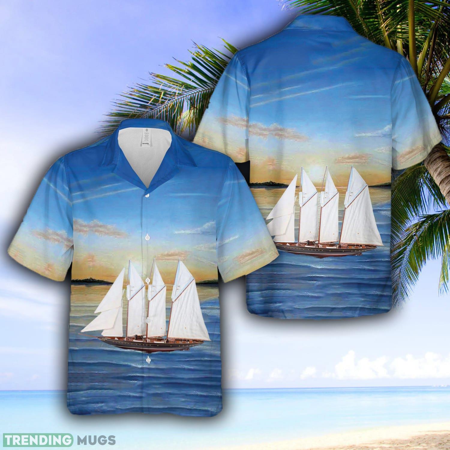 Atlantic Sailing Yacht Hawaiian Shirt - Atlantic Sailing Yacht Hawaiian Shirt Atlantic Sailing Yacht Hawaiian Shirt - Atlantic Sailing Yacht Hawaiian Shirt