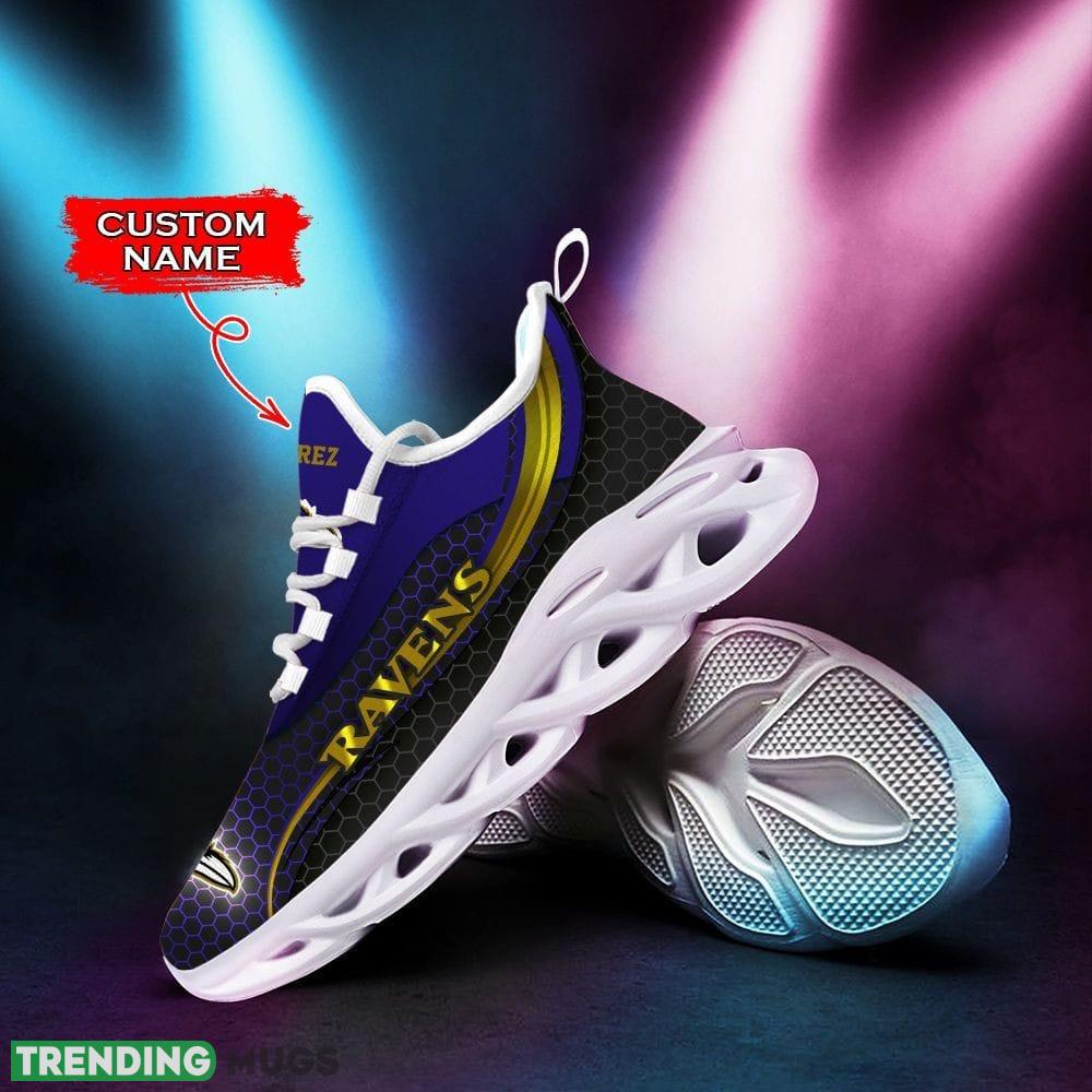 Baltimore Ravens Custom Name Max Soul Shoes Luxury NFL Teams Sports Shoes New For Fans Max Soul Baltimore Ravens Custom Name Max Soul Shoes Luxury NFL Teams Sports Shoes New For Fans Max Soul