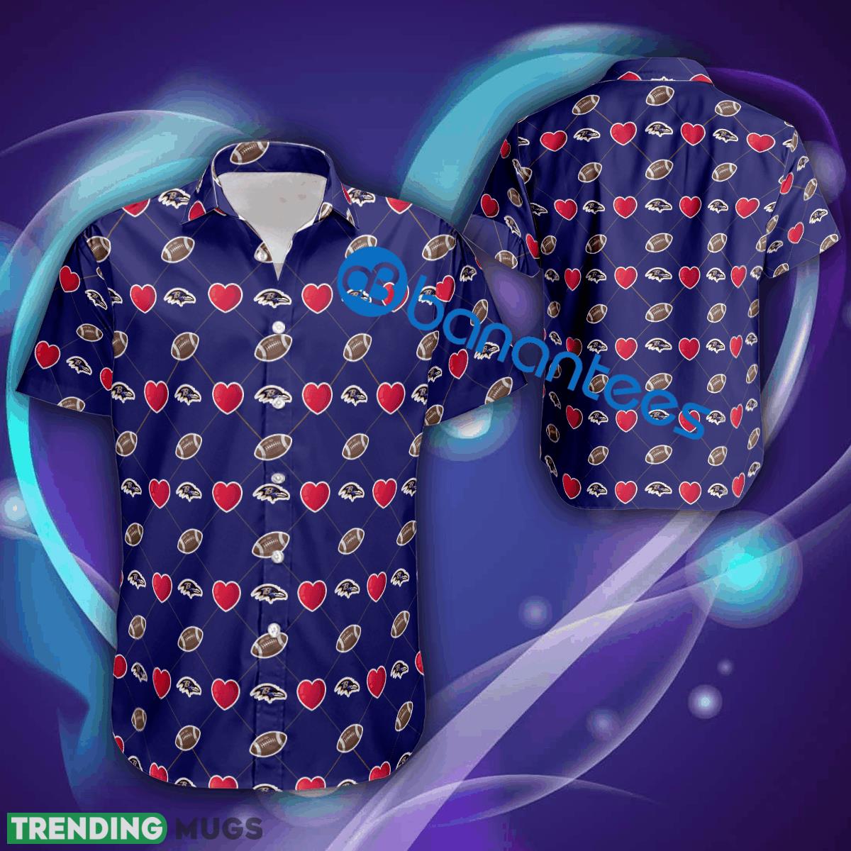 Baltimore Ravens Logo Heart Pattern Valentines Days Hawaiian Shirt All Over Print Gift For Fans - Baltimore Ravens Logo Heart Pattern Valentines Days Hawaiian Shirt All Over Print Gift For Fans Baltimore Ravens Logo Heart Pattern Valentines Days Hawaiian Shirt All Over Print Gift For Fans - Baltimore Ravens Logo Heart Pattern Valentines Days Hawaiian Shirt All Over Print Gift For Fans