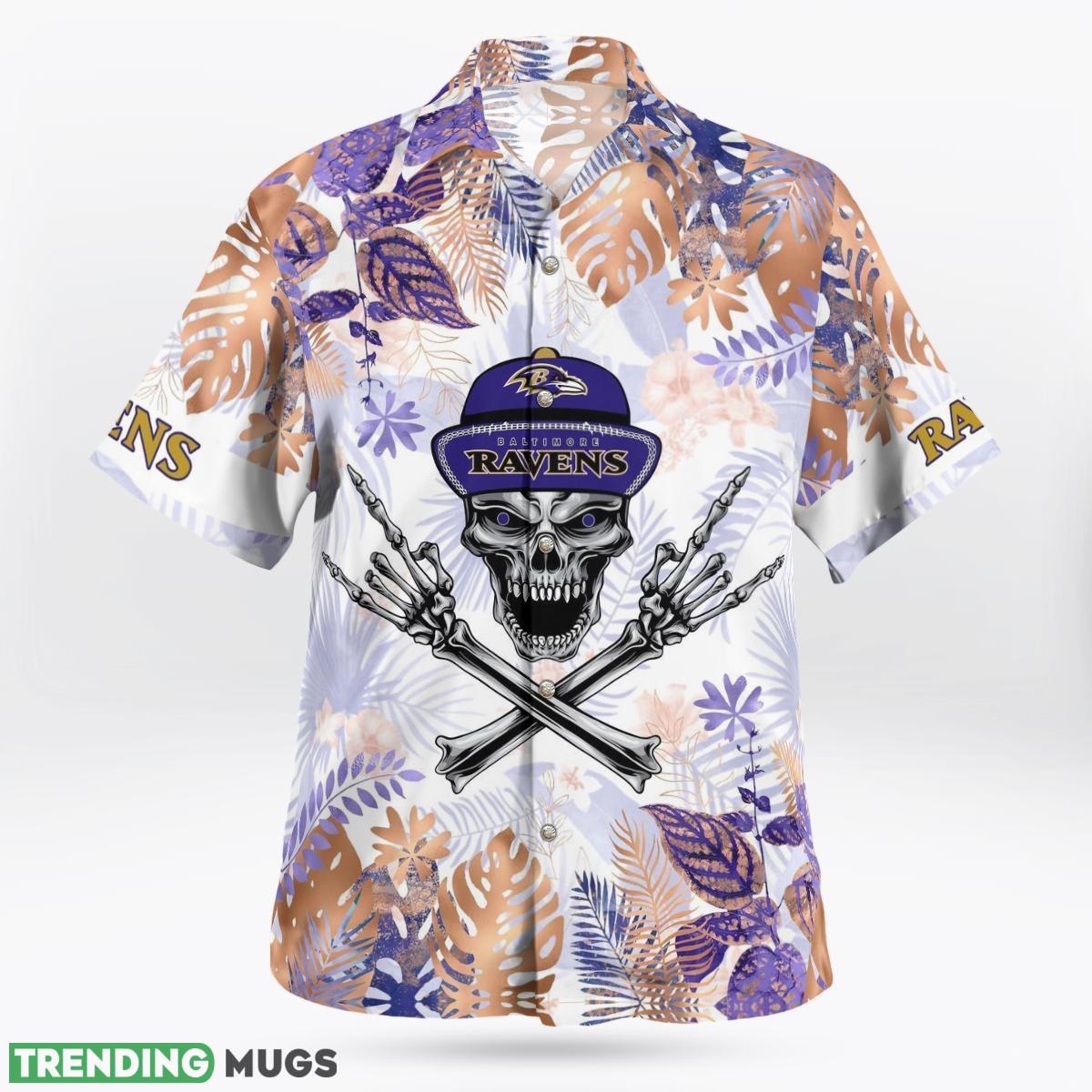 Baltimore Ravens Skull Hawaiian Shirt And Short Combo Gift For Fans Hawaiian & Short Baltimore Ravens Skull Hawaiian Shirt And Short Combo Gift For Fans Hawaiian & Short