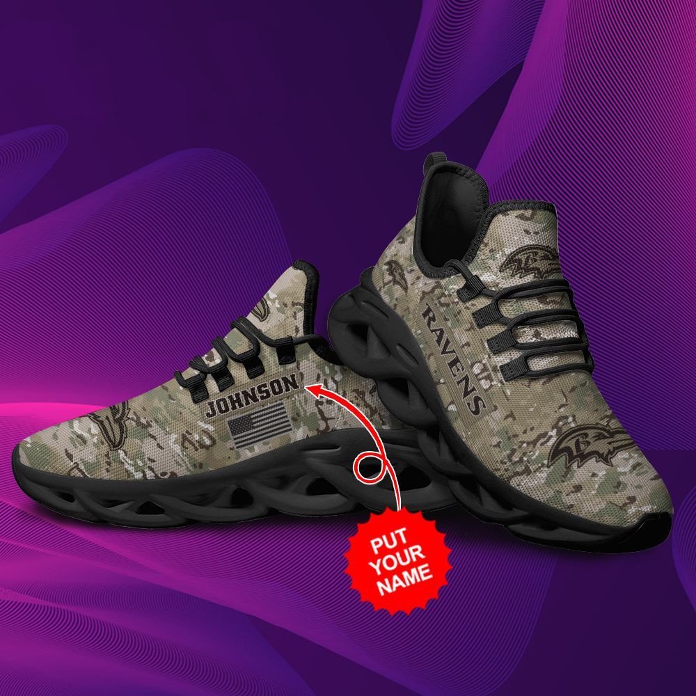 Baltimore Ravens Us Army Military Rank Design Camouflage Custom Name Max Soul Sneakers For Men Womenfootball Fans Max Soul Baltimore Ravens Us Army Military Rank Design Camouflage Custom Name Max Soul Sneakers For Men Womenfootball Fans Max Soul