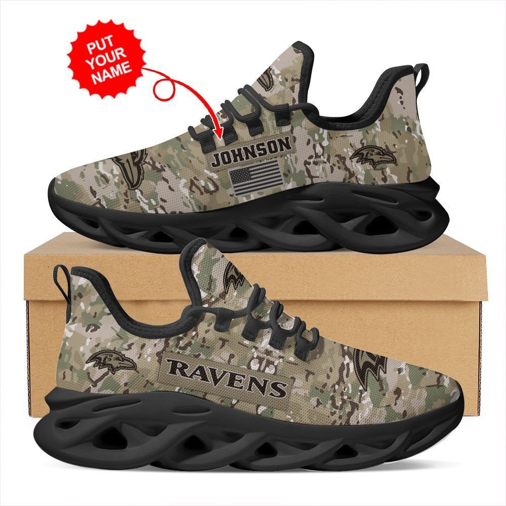 Baltimore Ravens Us Army Military Rank Design Camouflage Custom Name Max Soul Sneakers For Men Womenfootball Fans - 171223-090206 Baltimore Ravens Us Army Military Rank Design Camouflage Custom Name Max Soul Sneakers For Men Womenfootball Fans - 171223-090206